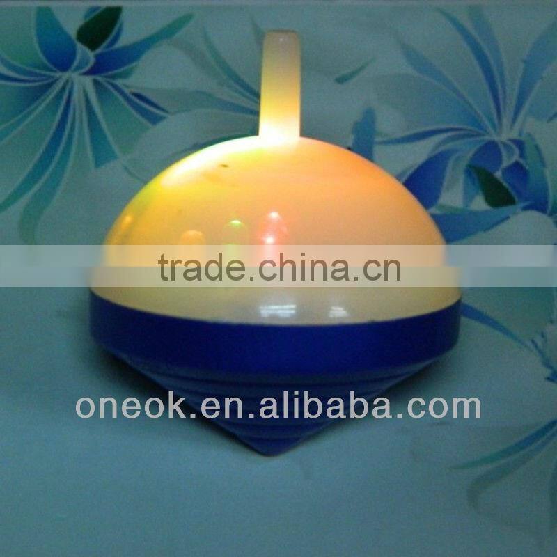 Plastic spinning top toys, multi color led light