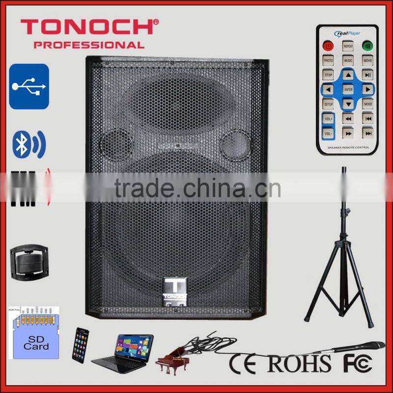 Good Sound Quality wood bluetooth speaker box with Usb Fm Bluetooth REMOTE CONTROL SD