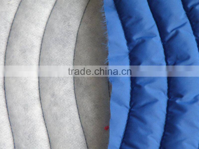 Winter thermal padding cotton stripe quilted embroidery fabric