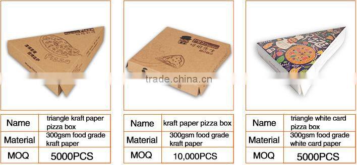 2016 Popular High Quality Custom Kraft Paper Pizza Box