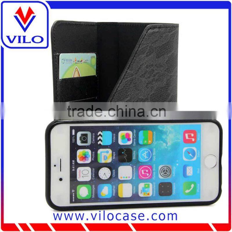 Luxury high quality wallet leather case for iphone 6s