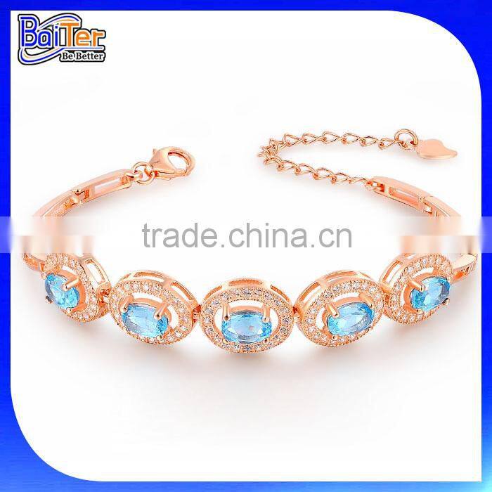 Custom Fashion Rose Gold Initial Cuff Bracelet 925 Sterling Silver Gold Initial Bangle Bracelet