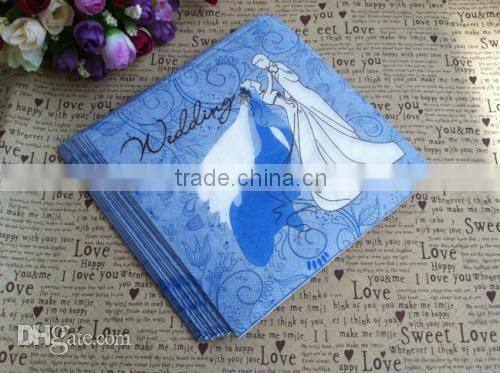 Professional factory supply new design colorful 2layer dinner paper printed napkin