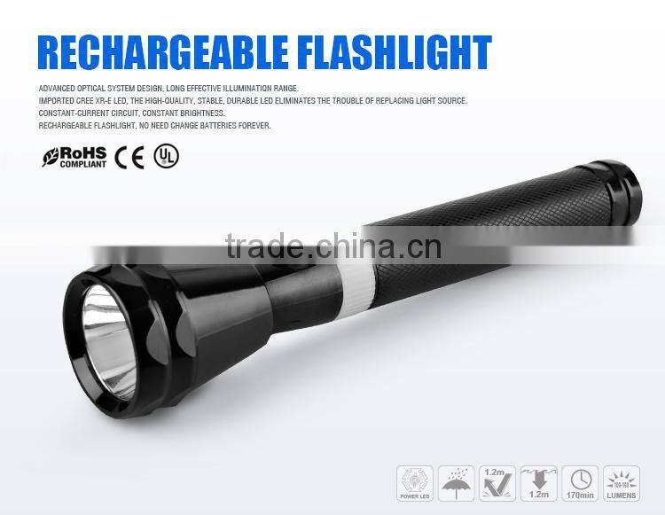 D NI-CD Aluminum Long Shot range focus super beam power hunting rechargeable xpe 3W torch flashlight