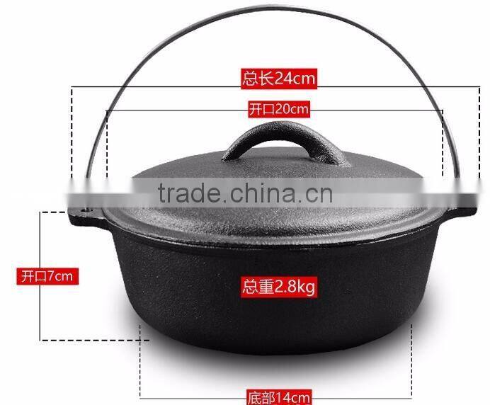 Factory Sale Full size dutch oven Pre-Seasoned Cast Iron dutch oven