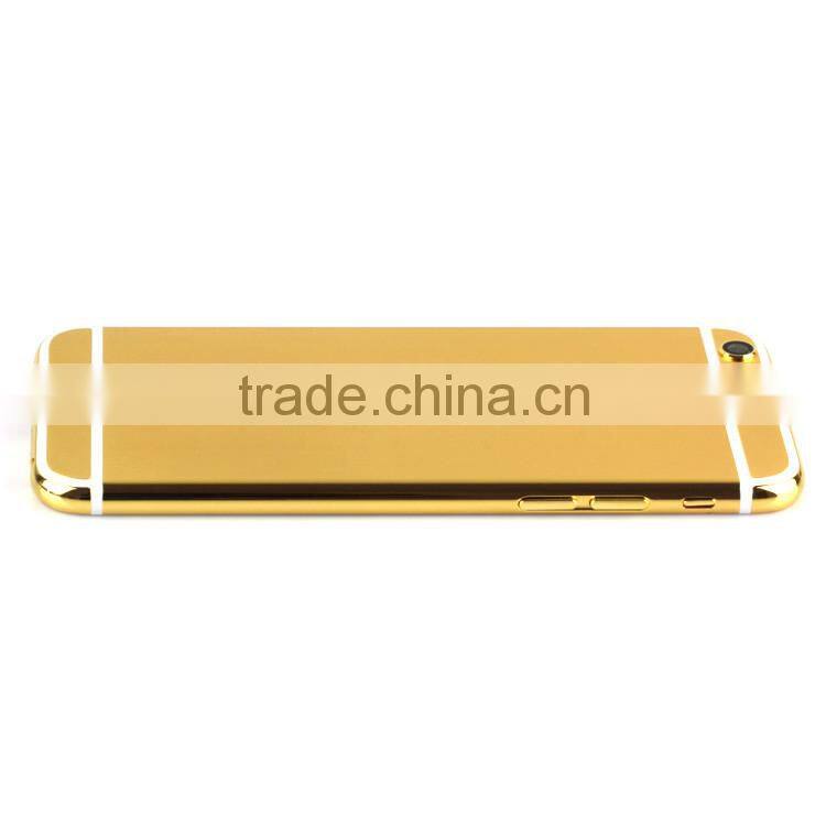 Unique brushed design shiny gold brushed design for iphone 6s 24k housing