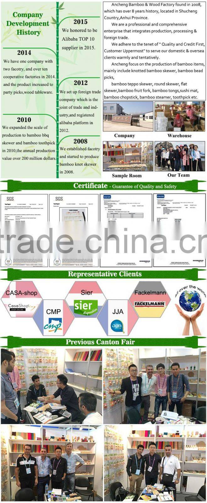 good quality eco-friendly heart-shape pick bamboo pastry pick