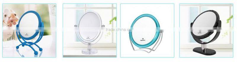 Rose Gold Silver Chrome stand makeup mirror 1x/10x magnification