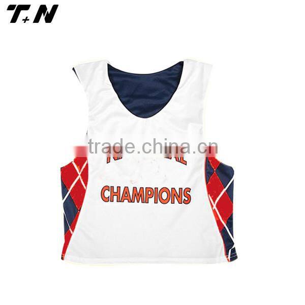 top quality colleage training lacrosse jersey/tank tops with reversible