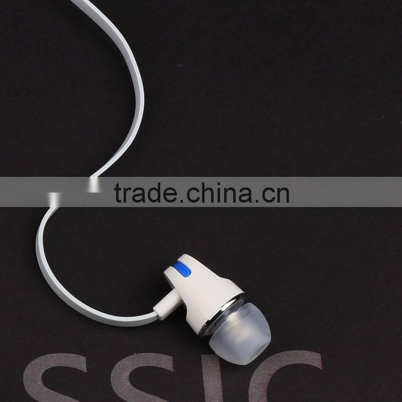Mobile Phones Used Flat Wire Shenzhen Earphone with Mic