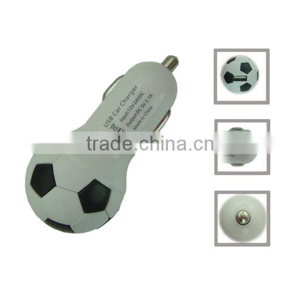 Promotional Football Mini Portable usb Car Charger 1A/2.1A