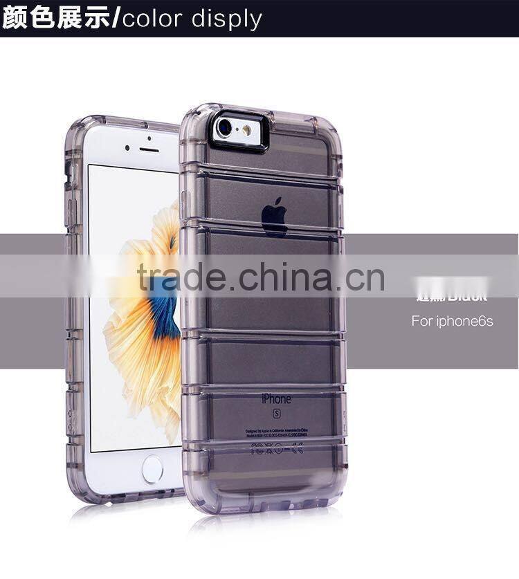 TPU transparent clear shockproof mobile phone case for iphone 6