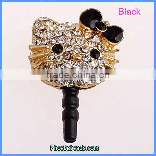 Wholesale 3.5mm Earphone Jack Dust Plug Cell Phone Headphone Dustproof Ear Cap Hello Kitty For Iphone Ipad MDP-M06D