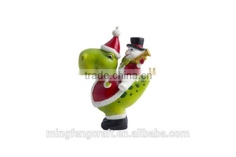 Resin statues decorative Chrismas ornament snowman apple figurines