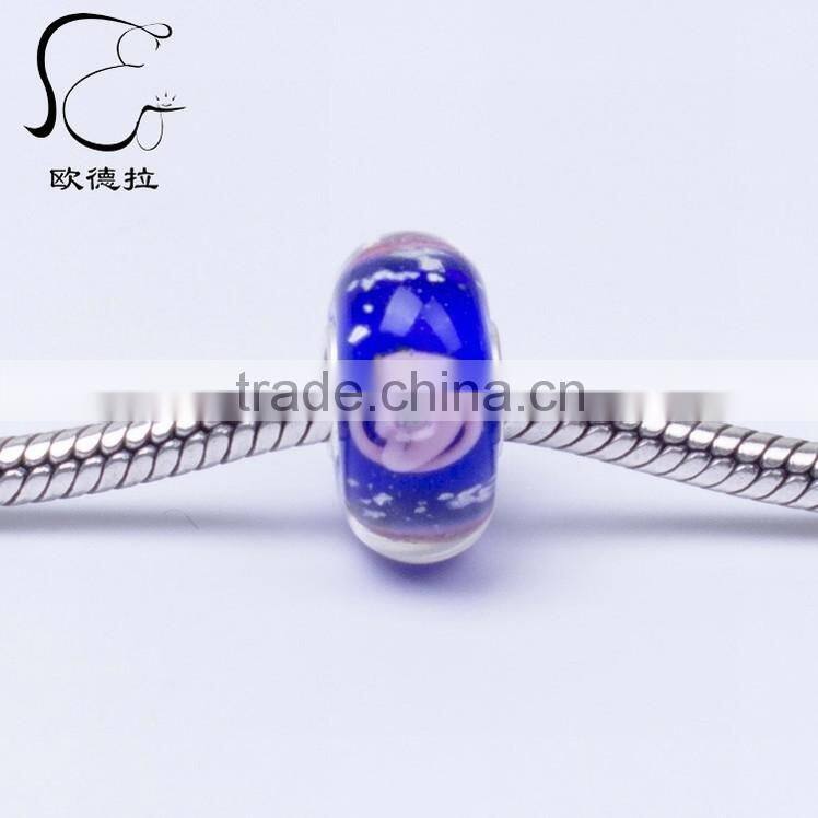 China jewelry wholesale Blue Murano glass beads bracelet
