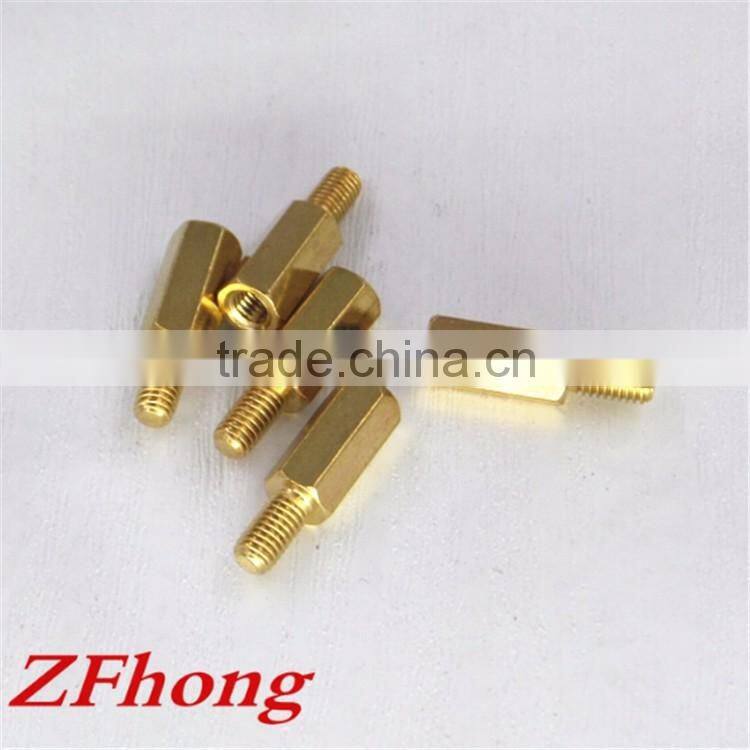 factory M2 M2.5 M3 M4 brass male female threaded hex standoff pcb brass standoff spacer