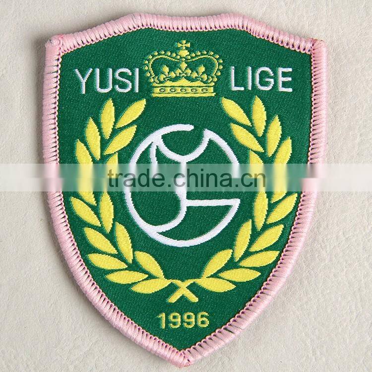 High defination unshaped decorative woven patch with more color designs for school clothing