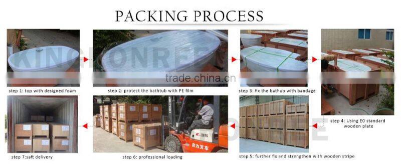 Wholesale Modern Stone Square Freestanding Bathtub