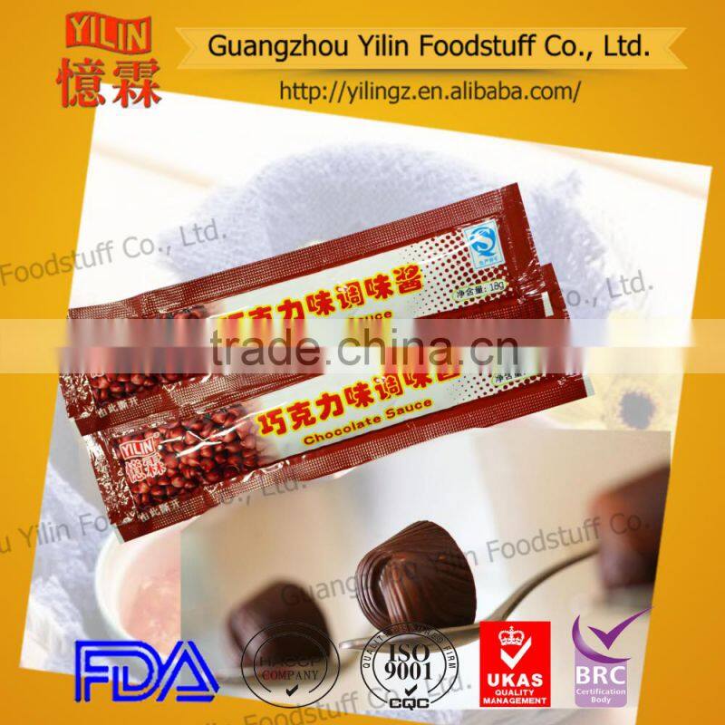 18g Chinese factory made sachet pack chocolate sauce