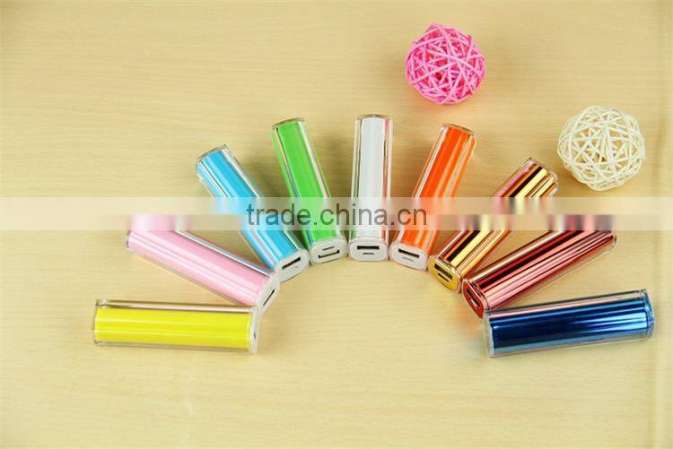 new lipstick 2600mah power bank alkaline