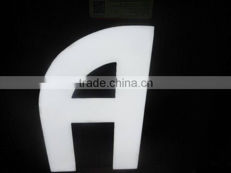 Attractive advertising equipment epoxy resin illuminated shop sign
