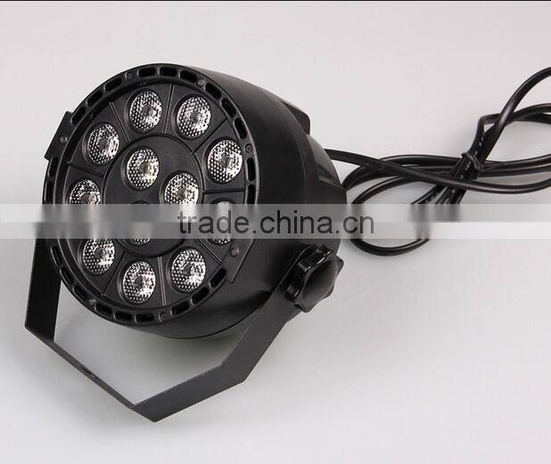 RGBW Plastic Indoor wedding party disco stage LED Par Light 12pcs*1w led effect par can light