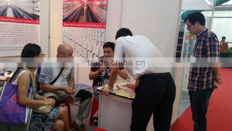 Raw white 30s polyester spun yarn for sewing thread / 100% spun polyester yarn