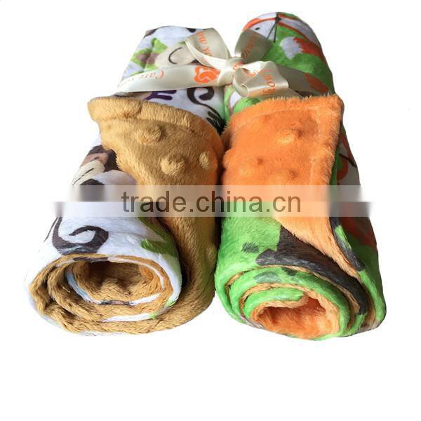 2016 New Coming High Quality Cartoon Pattern Personalized Minky Baby Burp Cloth
