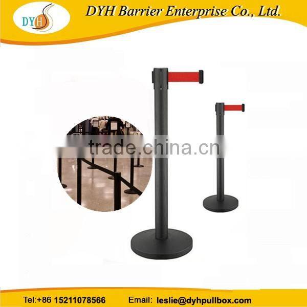 powder coating queue pole for airport insulation retractable barrier
