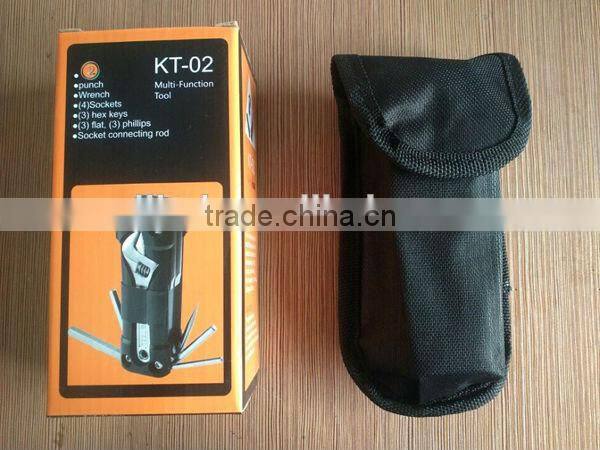 KT-02 DIKE 16 in 1 multi function outdoor screwdriver set, tool set, screwdriver bit, camping tool, suit tool