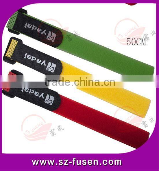 Black Nylon adjustable magic tape straps