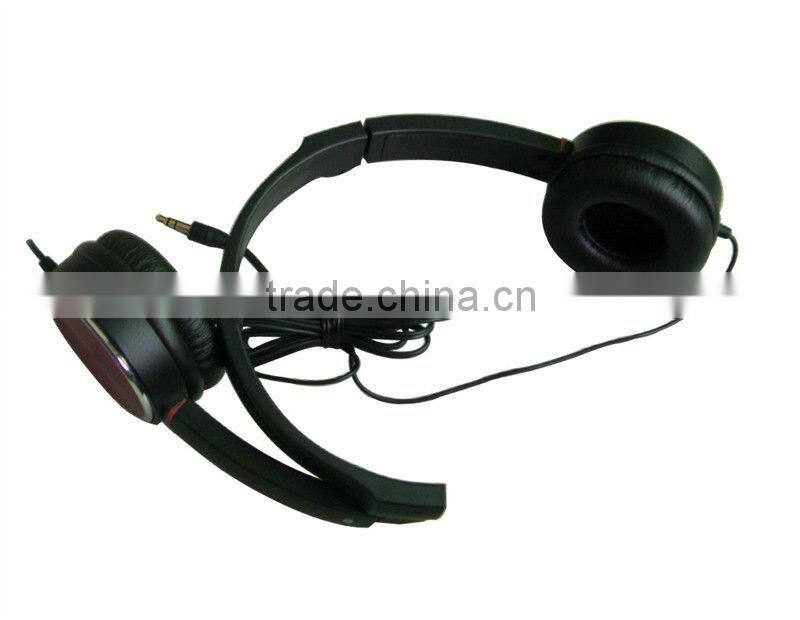 Wired foldable slim computer headset with mic from shenzhen