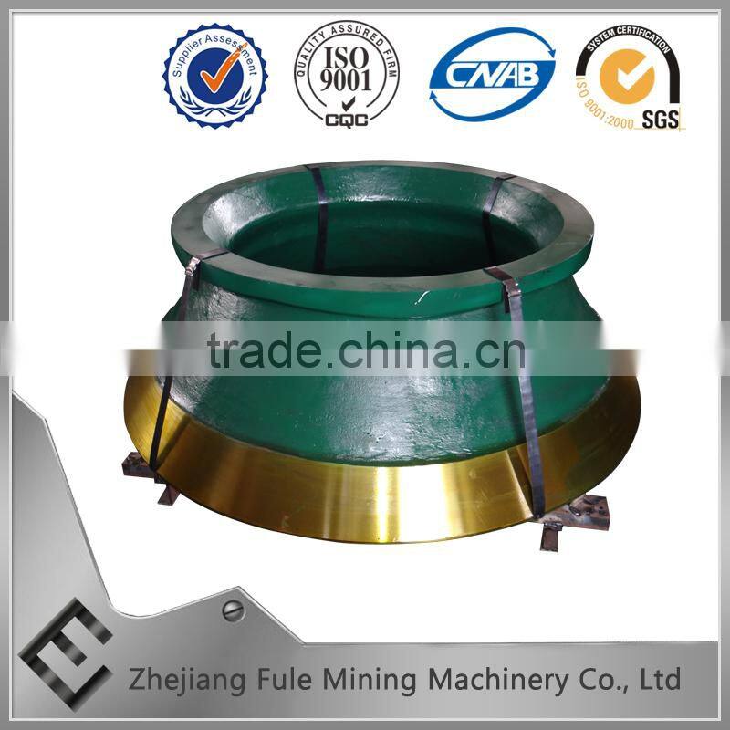 high manganese steel casting cone crusher bowl liner for cone crusher spares HP500 cones