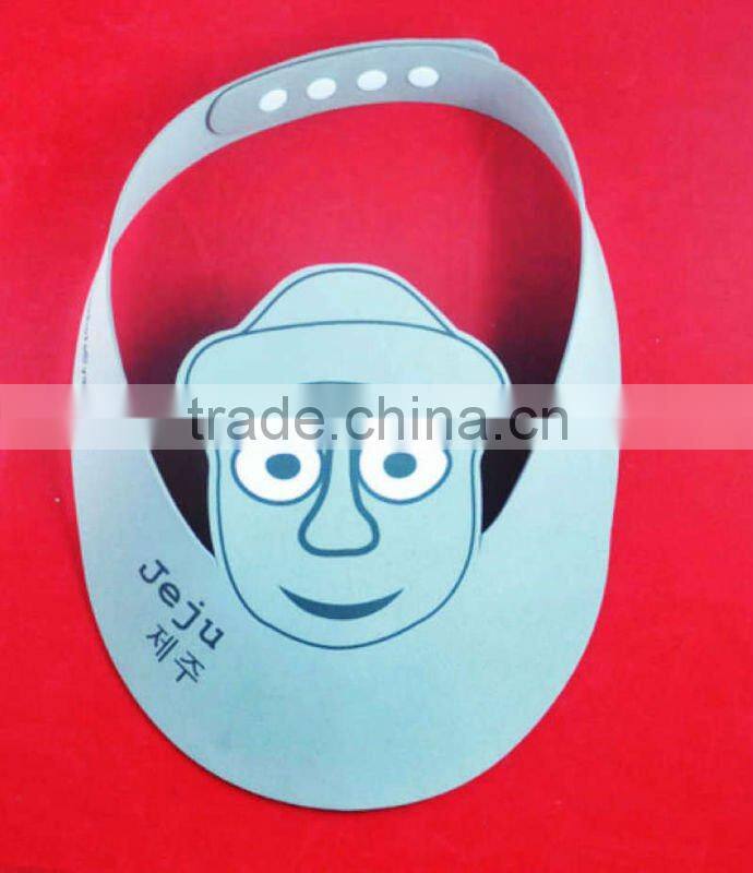 Orange shape EVA foam sun cap with 2 colors printing