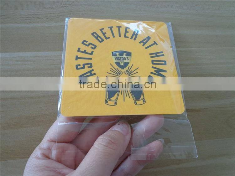 Custom good quality cheap paper beer mats paper mats paper coaster