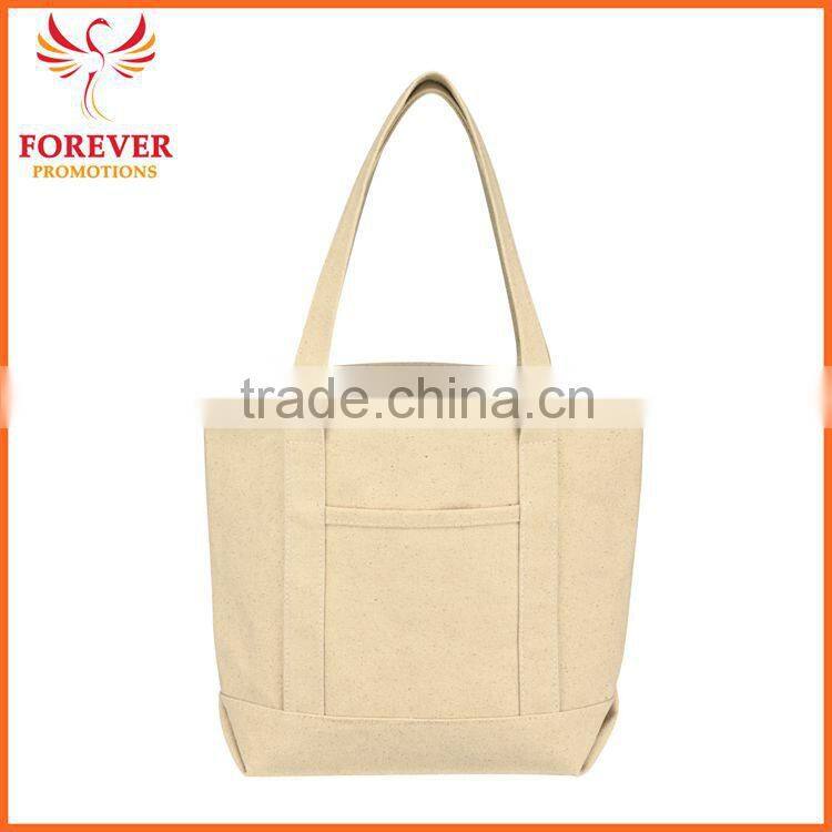 Chinese Supplier 24 OZ. 15" Small Eco-friendly Canvas Tote Bag With Handles Wholesale