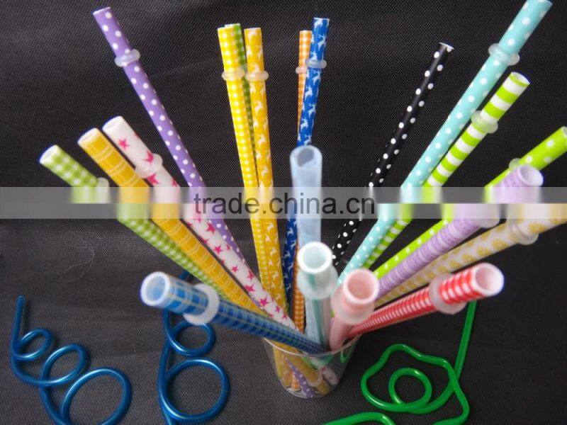 Wholesale colored customized size plastic straight straw
