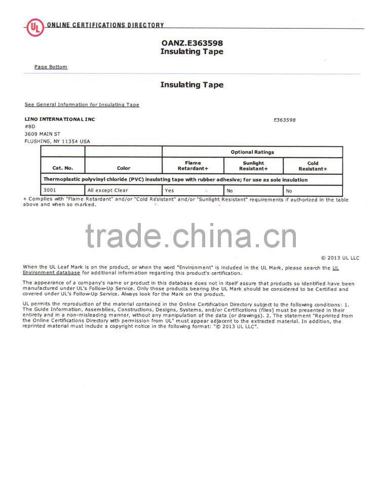 electrical insulation colorful PVC tape