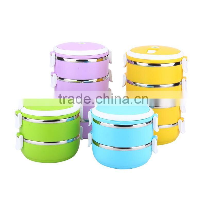 4 layer free combination stainless steel & PP thermal insulated lunch box with lock