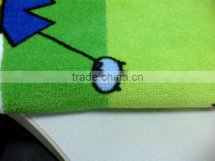 2015 fashion football beach towel of green color with custom design