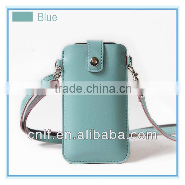 PU Cell Phone, Mobile Phone Neck Hanging Bag
