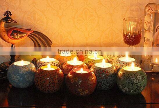 Mini antique style ceramic candlestick candle holder