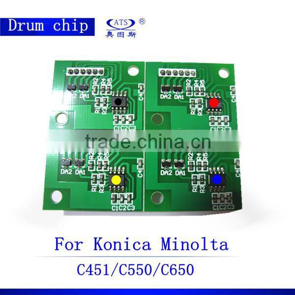 Compitable reset toner and drum cartridge chip C451 550 650 for Konica Minolta Bizhub
