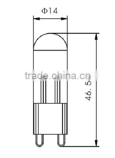 2015 newest 4000k decorative high lumen dimmabl g9 led bulb light