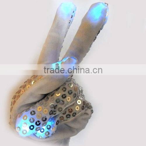 2016 Fashional promotion gift female Flashing Led Gloves For Dancing Party,Halloween Carnival