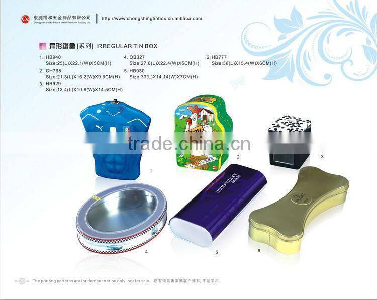 Heart shape ring packing tin box