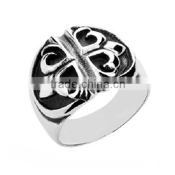 Classical chain design band stainless steel gold plated ring gold plated cock rings gold plated engagement rings (LR7614)