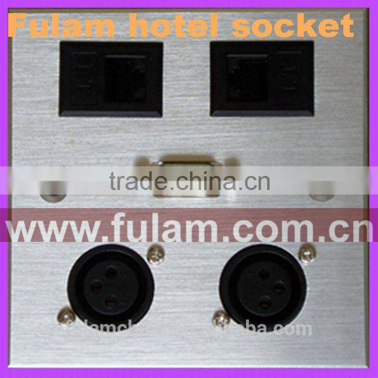 smart home OEM 86 type brushed aluminum fiber panel Wall Switch