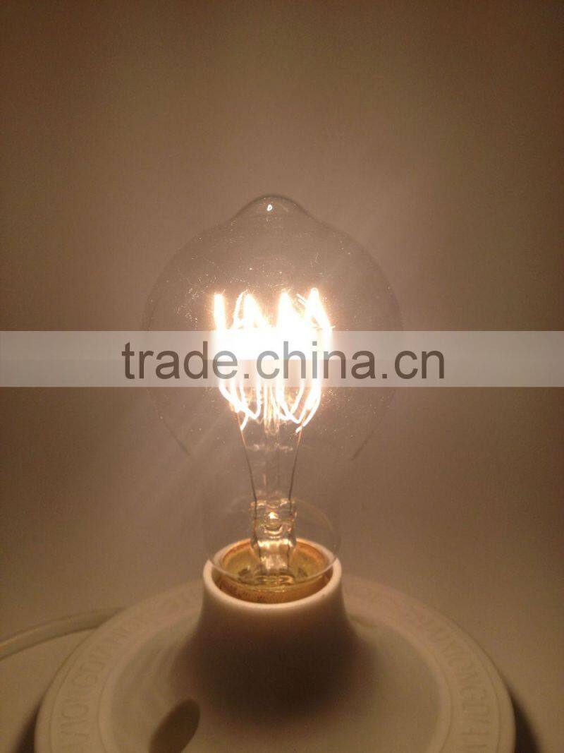 A19 quad loop tungsten shape e27/b22 edison filament bulbs 40w/60w