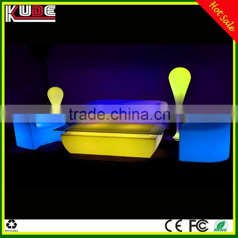 LED Furniture KD-F879 outdoor LED light plastic sofa for garden